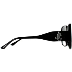 Jimmy Choo Sunglasses TARA/S DXF 9O Black Glitter Dark Grey Gradient