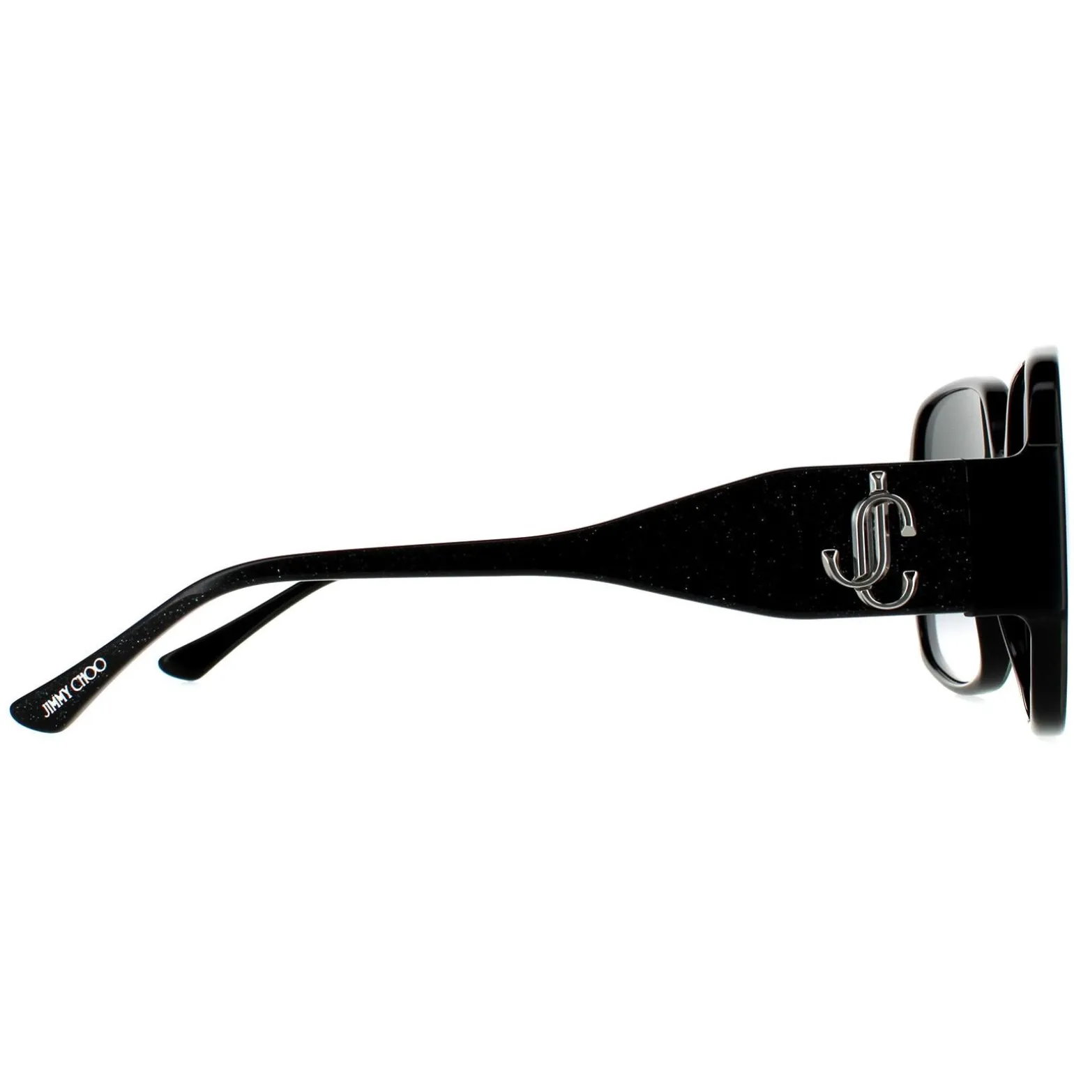 Jimmy Choo Sunglasses TARA/S DXF 9O Black Glitter Dark Grey Gradient