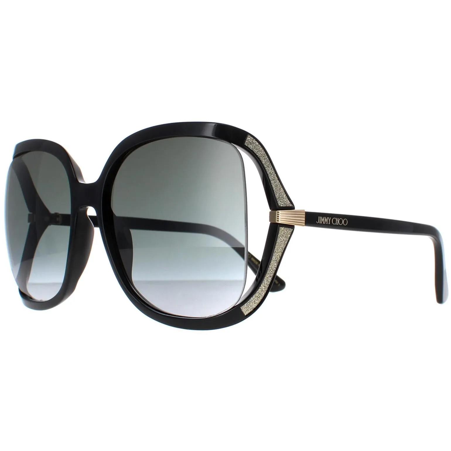 Jimmy Choo Sunglasses TILDA/G/S 807 9O Black Dark Grey Gradient