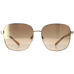 Karen Millen Sunglasses KM7020 410 Shiny Gold Dark Brown Gradient