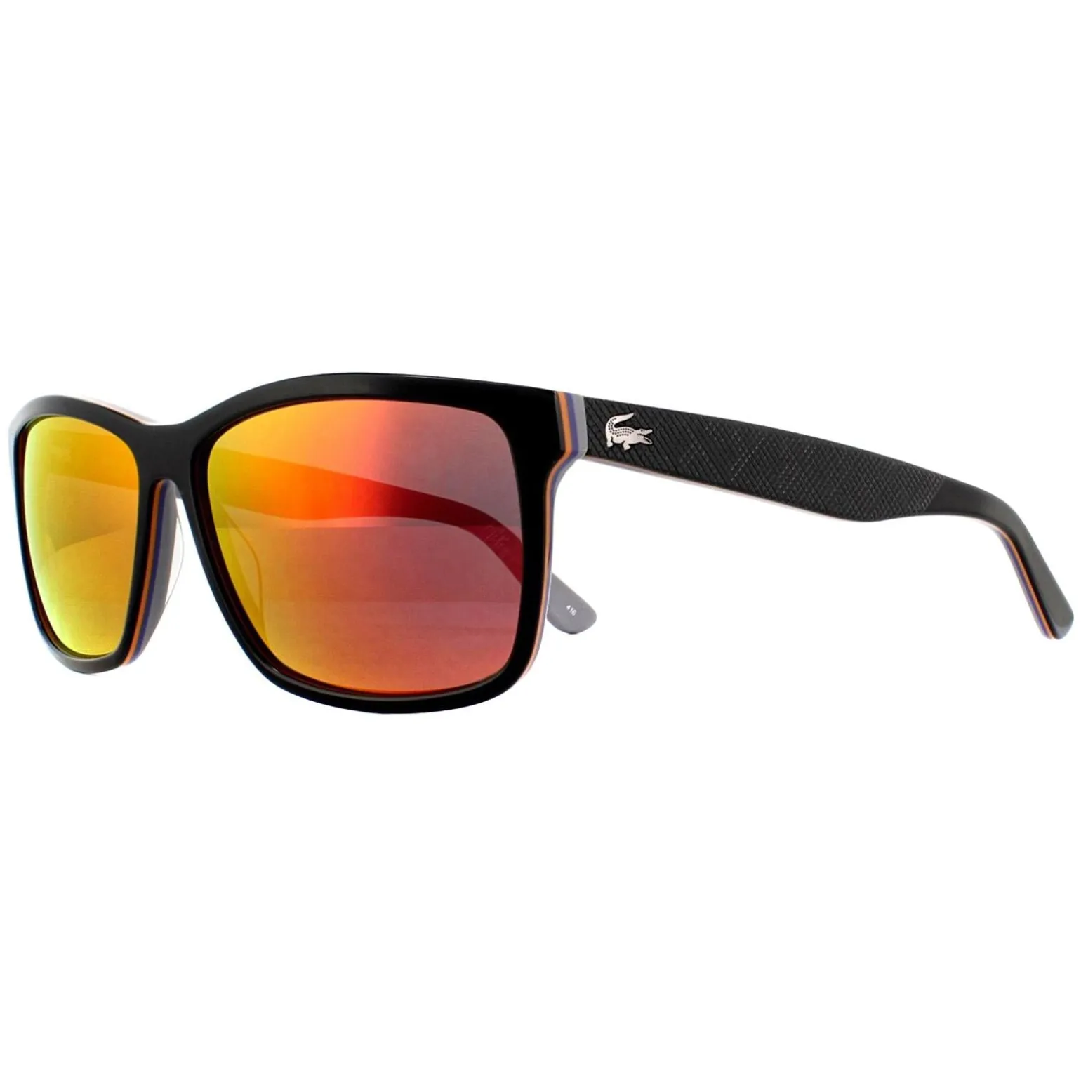 Lacoste Sunglasses L705S 003 Black Grey Red Mirror