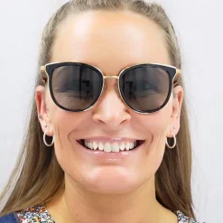 Michael Kors Sunglasses Adrianna 1 1010 1100T3 Black Gold Grey Gradien