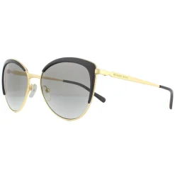 Michael Kors Sunglasses Biscayne MK1046 110011 Light Gold Black Dark G