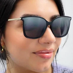 Michael Kors Sunglasses Zermatt 2079U 333273 Shiny Black & Metallic Go