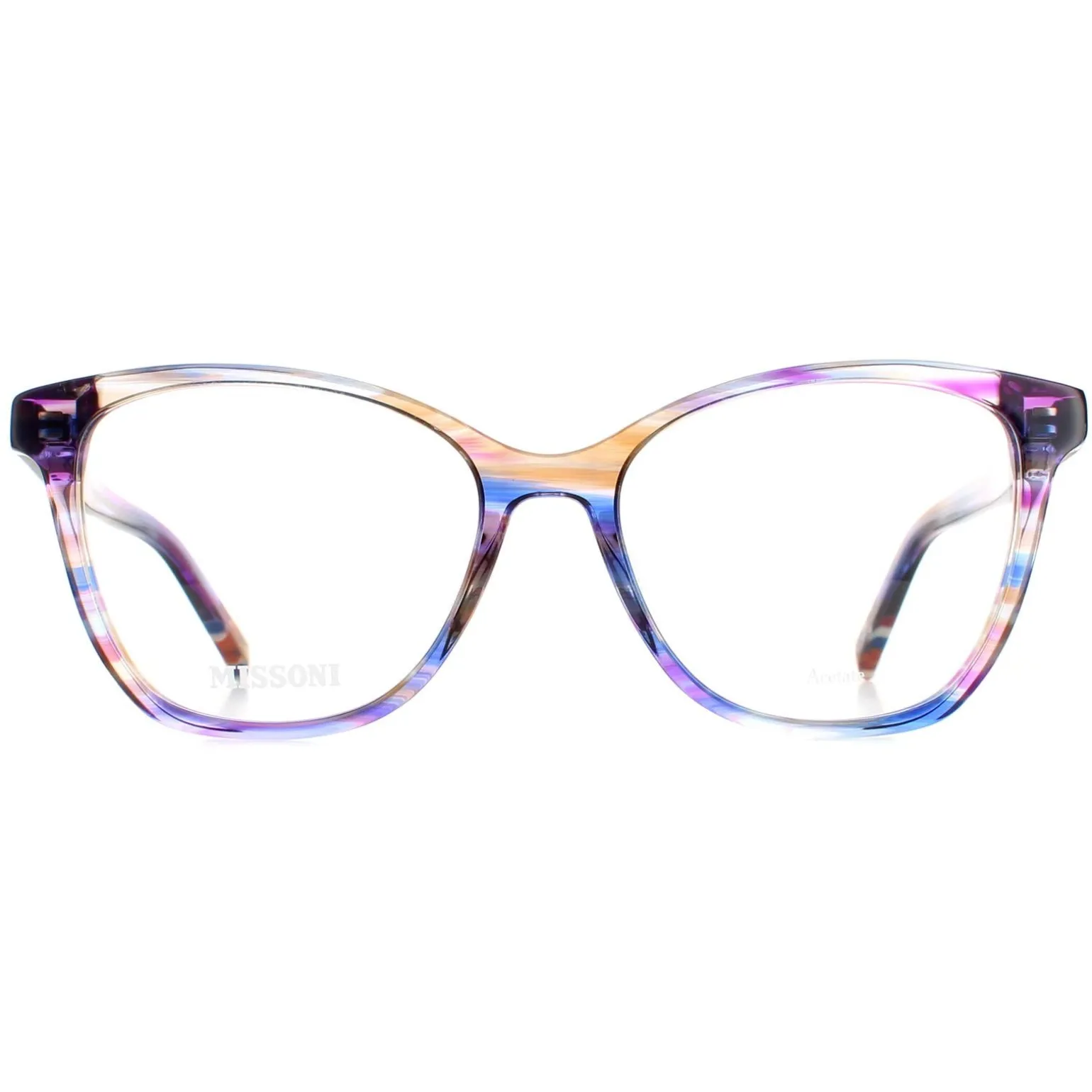 Missoni Glasses Frames MIS 0013 V43 Transparent Striped Purple Women
