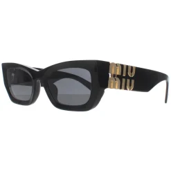Miu Miu Sunglasses MU09WS 1AB5S0 Black Dark Grey