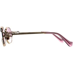 Miu Miu Sunglasses MU52YS 5AK06S Gold Brown Gradient Violet