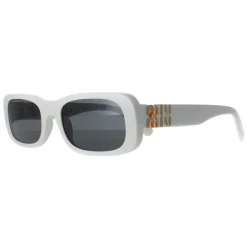 Miu Miu Sunglasses MU08ZS 1425S0 White Ivory Dark Grey