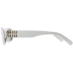 Miu Miu Sunglasses MU08ZS 1425S0 White Ivory Dark Grey