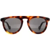 Moncler Sunglasses ML0100 52A Dark Havana Grey