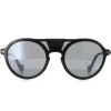 Moncler Sunglasses ML0053 01B Black Grey Mirror