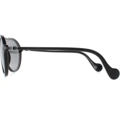 Moncler Sunglasses ML0053 01B Black Grey Mirror