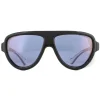 Moncler Sunglasses ML0089 01C Black with White Leather Blue with Viole