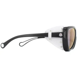 Moncler Sunglasses ML0089 01C Black with White Leather Blue with Viole
