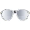 Moncler Sunglasses ML0046 26C Crystal Silver Grey Silver Mirror