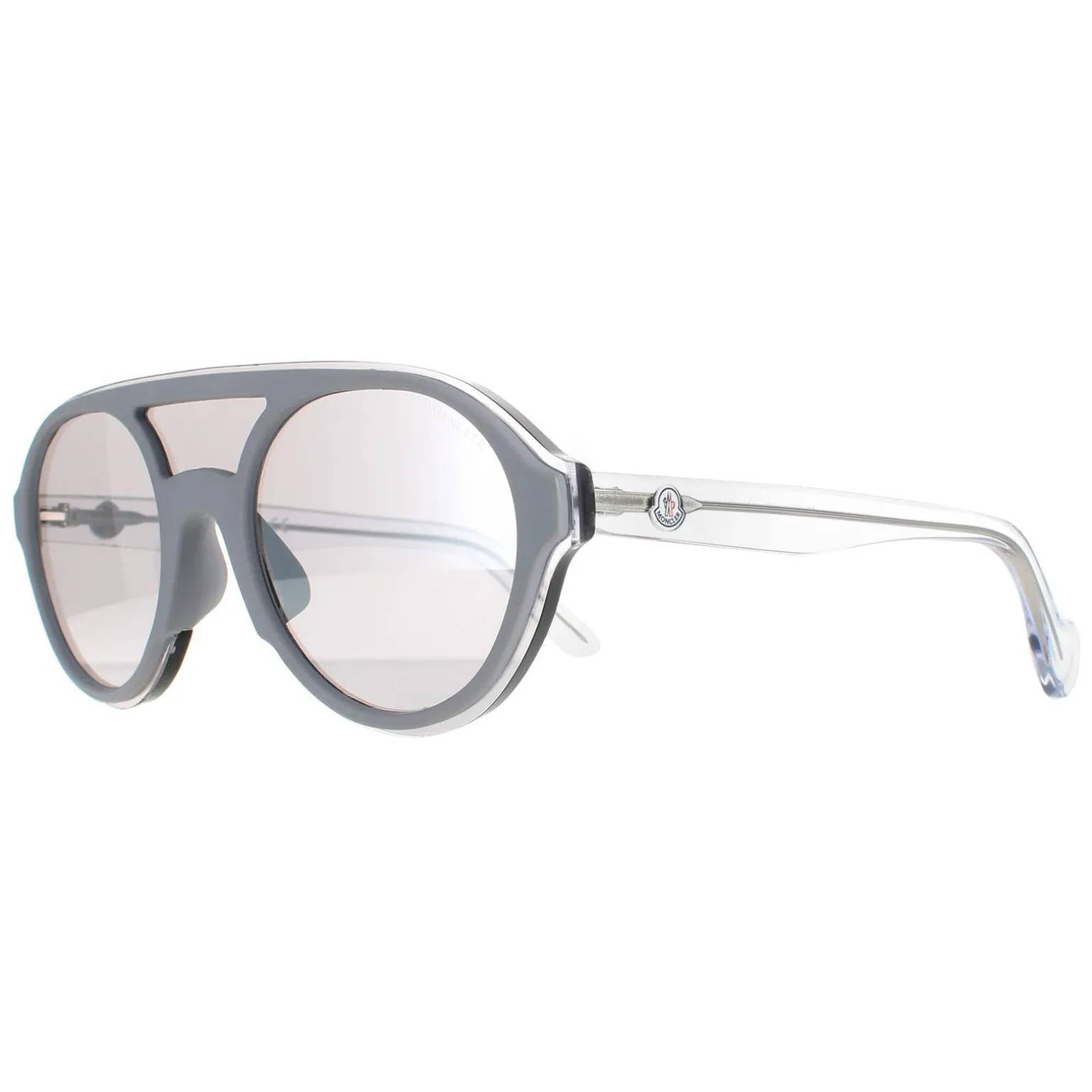 Moncler Sunglasses ML0052 22C Grey Crystal Grey Mirror