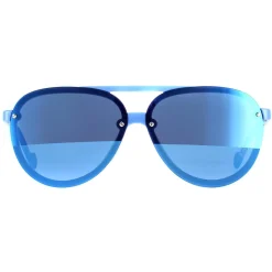 Moncler Sunglasses ML0063 90C Light Blue Blue Mirror