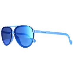 Moncler Sunglasses ML0063 90C Light Blue Blue Mirror