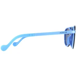 Moncler Sunglasses ML0063 90C Light Blue Blue Mirror