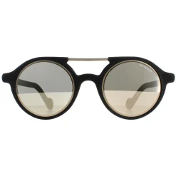 Moncler Sunglasses ML0083 02C Rubber Black Silver Mirror