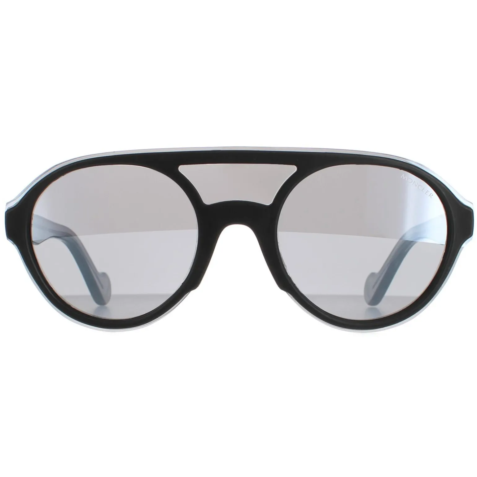 Moncler Sunglasses ML0052 01C Shiny Black Smoke Mirror
