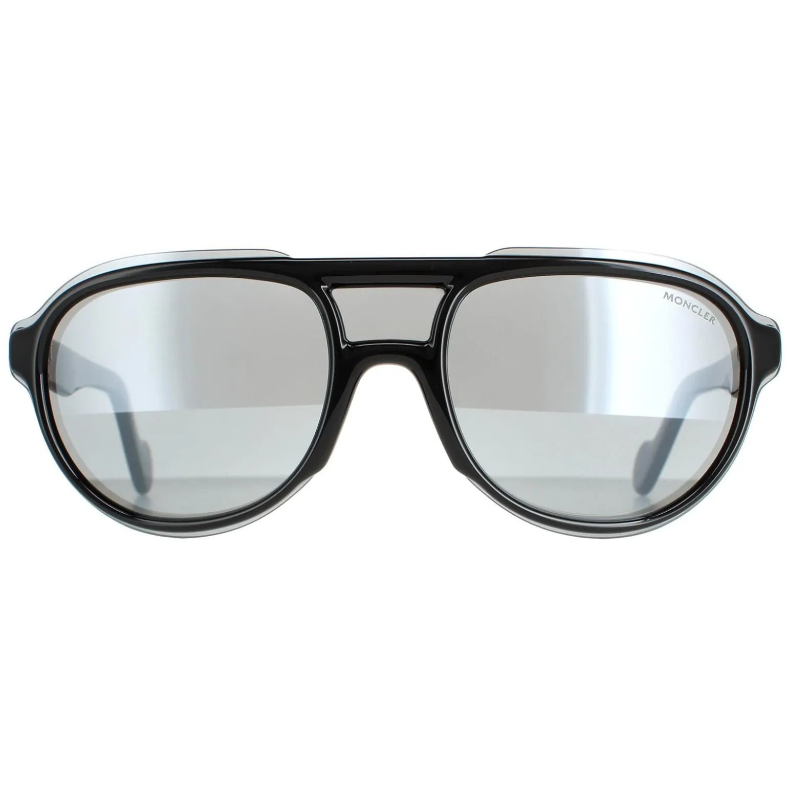 Moncler Sunglasses ML0055 01C Shiny Black Grey Mirror