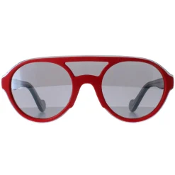 Moncler Sunglasses ML0052 66C Shiny Red and Grey Transparent Grey Mirr