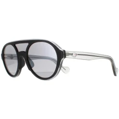 Moncler Sunglasses ML0052 01C Shiny Black Smoke Mirror