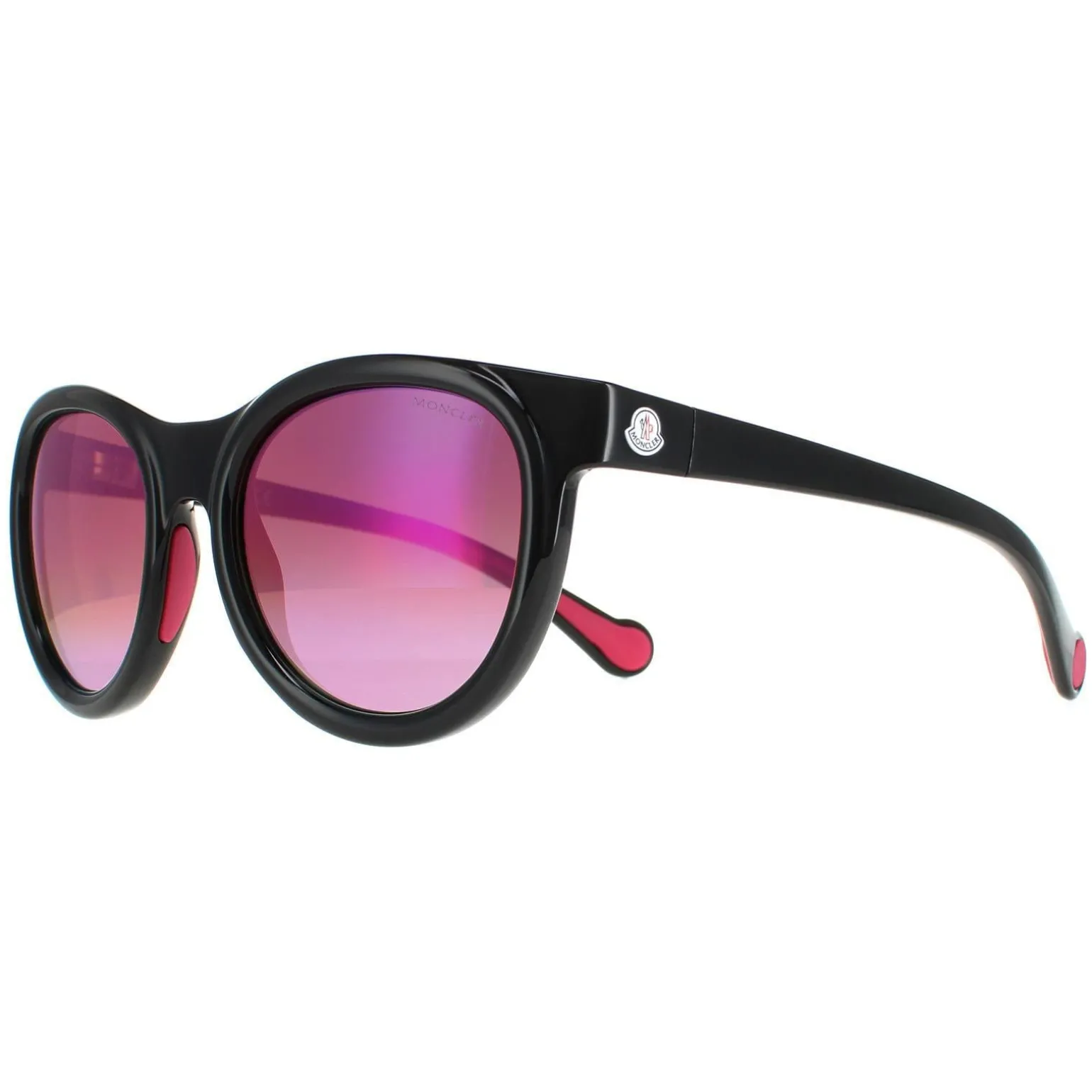 Moncler Sunglasses ML0087 01C Shiny Black Smoke Mirror