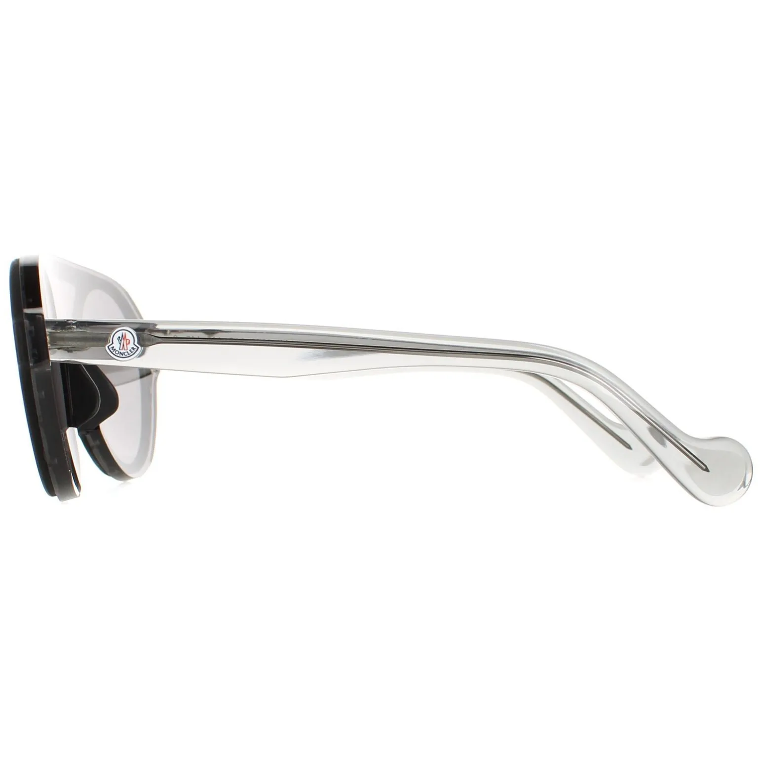 Moncler Sunglasses ML0052 01C Shiny Black Smoke Mirror