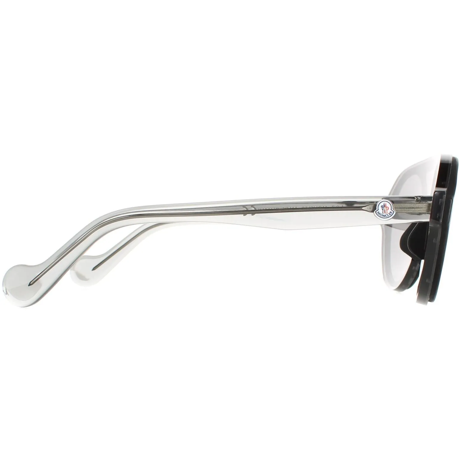 Moncler Sunglasses ML0052 01C Shiny Black Smoke Mirror