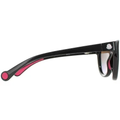 Moncler Sunglasses ML0087 01C Shiny Black Smoke Mirror
