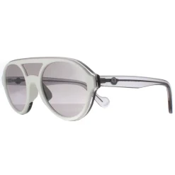 Moncler Sunglasses ML0052 21C White Transparent Grey Grey