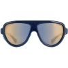 Moncler Sunglasses ML0089 90D Blue Leather Gold Mirror