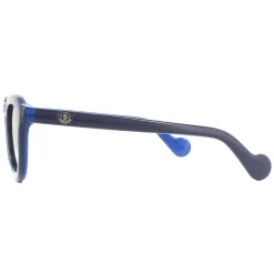 Moncler Sunglasses ML0079 92D Black Blue Polarized Gold Flash