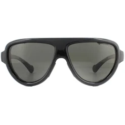 Moncler Sunglasses ML0089 01D Shiny Black Smoke Polarized