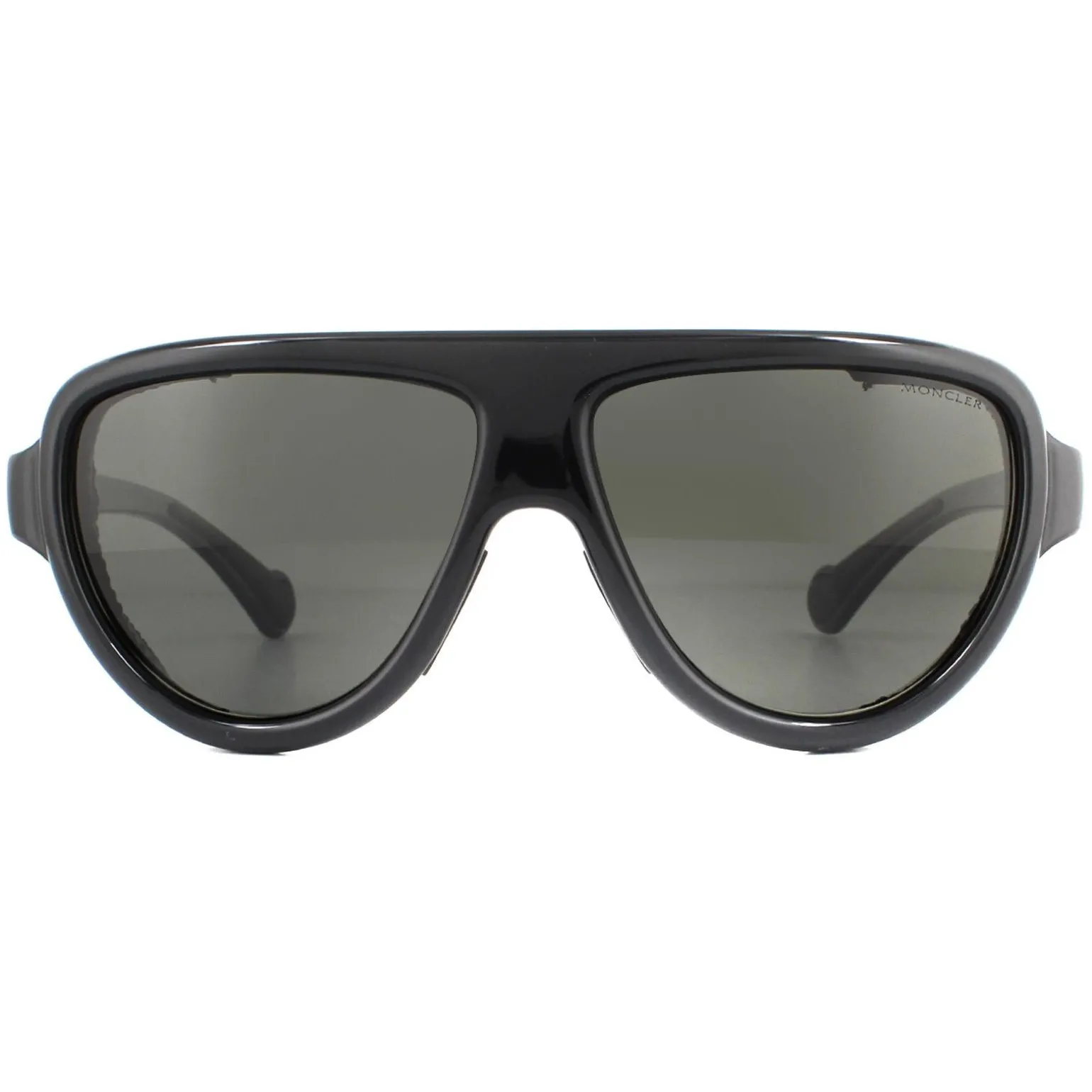 Moncler Sunglasses ML0089 01D Shiny Black Smoke Polarized