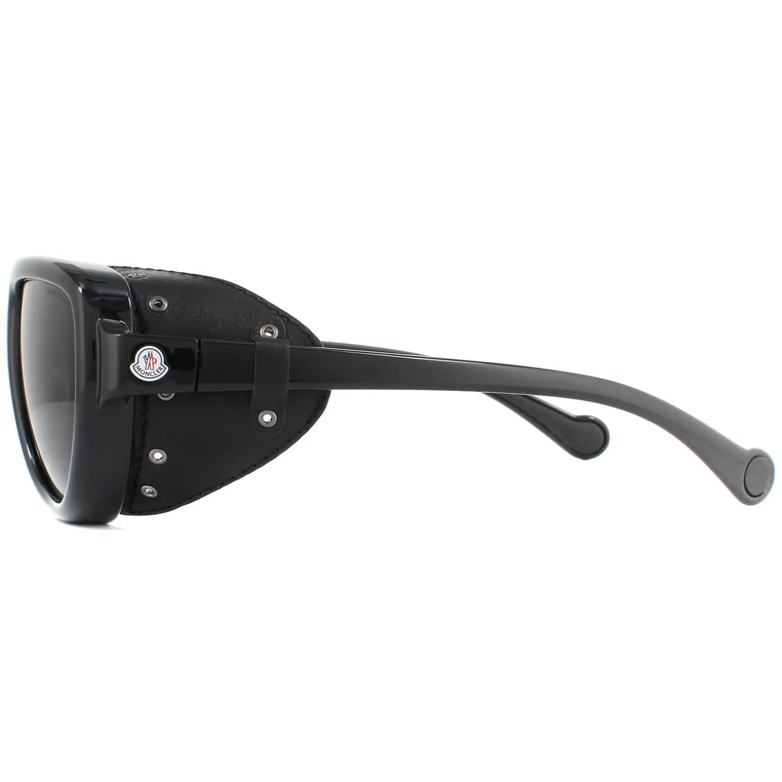Moncler Sunglasses ML0089 01D Shiny Black Smoke Polarized