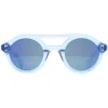 Moncler Sunglasses ML0014 84L Shiny Light Blue Blue