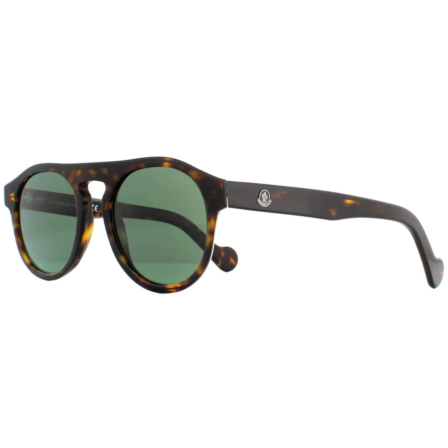 Moncler Sunglasses ML0073 52R Dark Havana Green Polarized