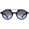 Moncler Sunglasses ML0083 91X Dark Blue Blue Mirror