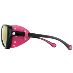 Moncler Sunglasses ML0089 01Z Shiny Black with Pink Leather Blue with