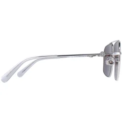 Moncler Sunglasses ML0216-D 16D Shiny Palladium Smoke Silver Mirror Po