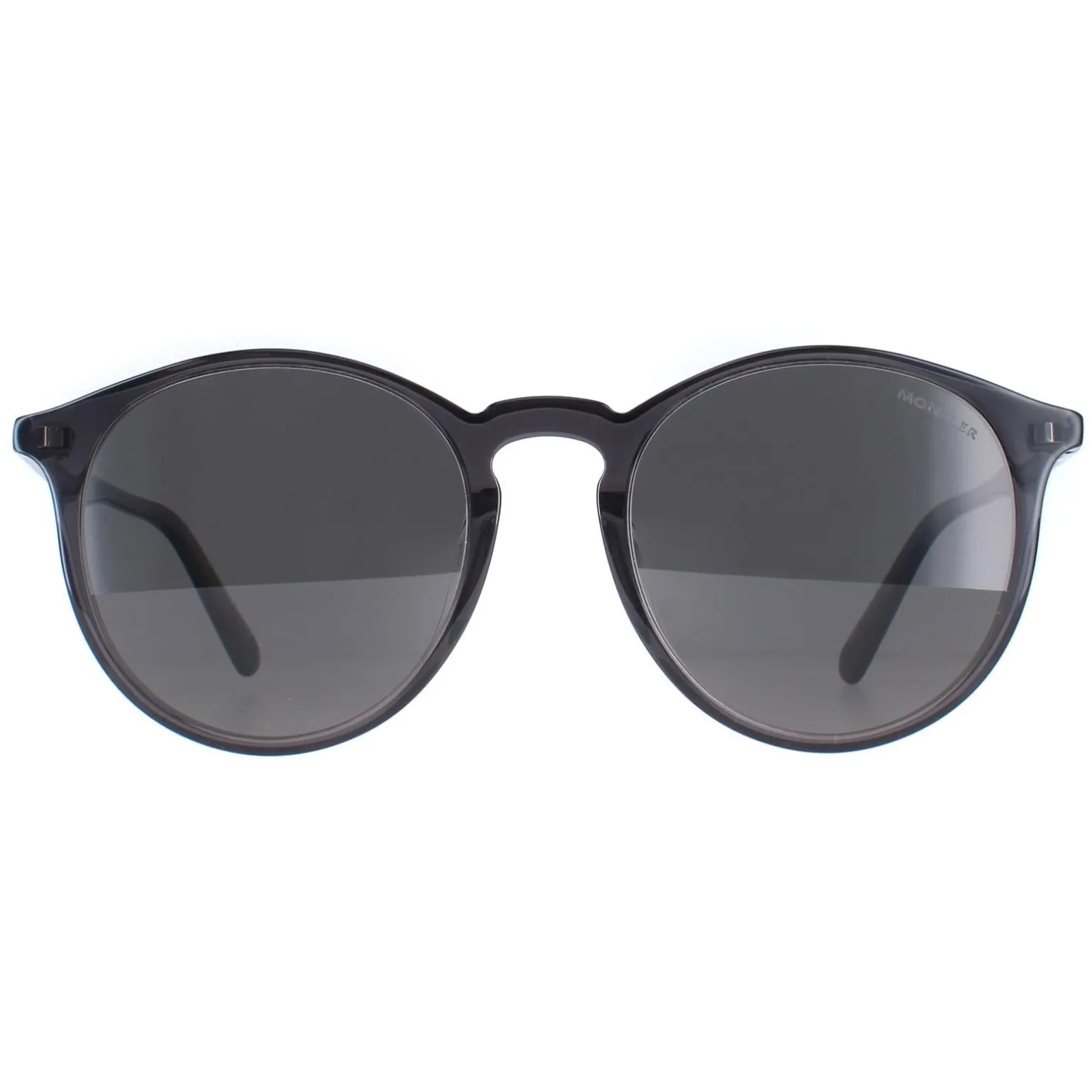 Moncler Sunglasses ML0213-F 01D Shiny Transparent Dark Grey Smoke Pola