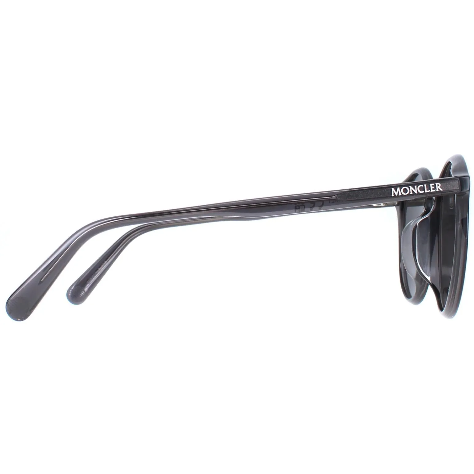 Moncler Sunglasses ML0213-F 01D Shiny Transparent Dark Grey Smoke Pola