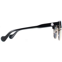 Moncler Sunglasses ML0112-K 01A Shiny Black Gold Dark Grey