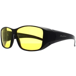 Montana Fit Over Glasses Night Driving Sunglasses FO4 H Matte Black Ye