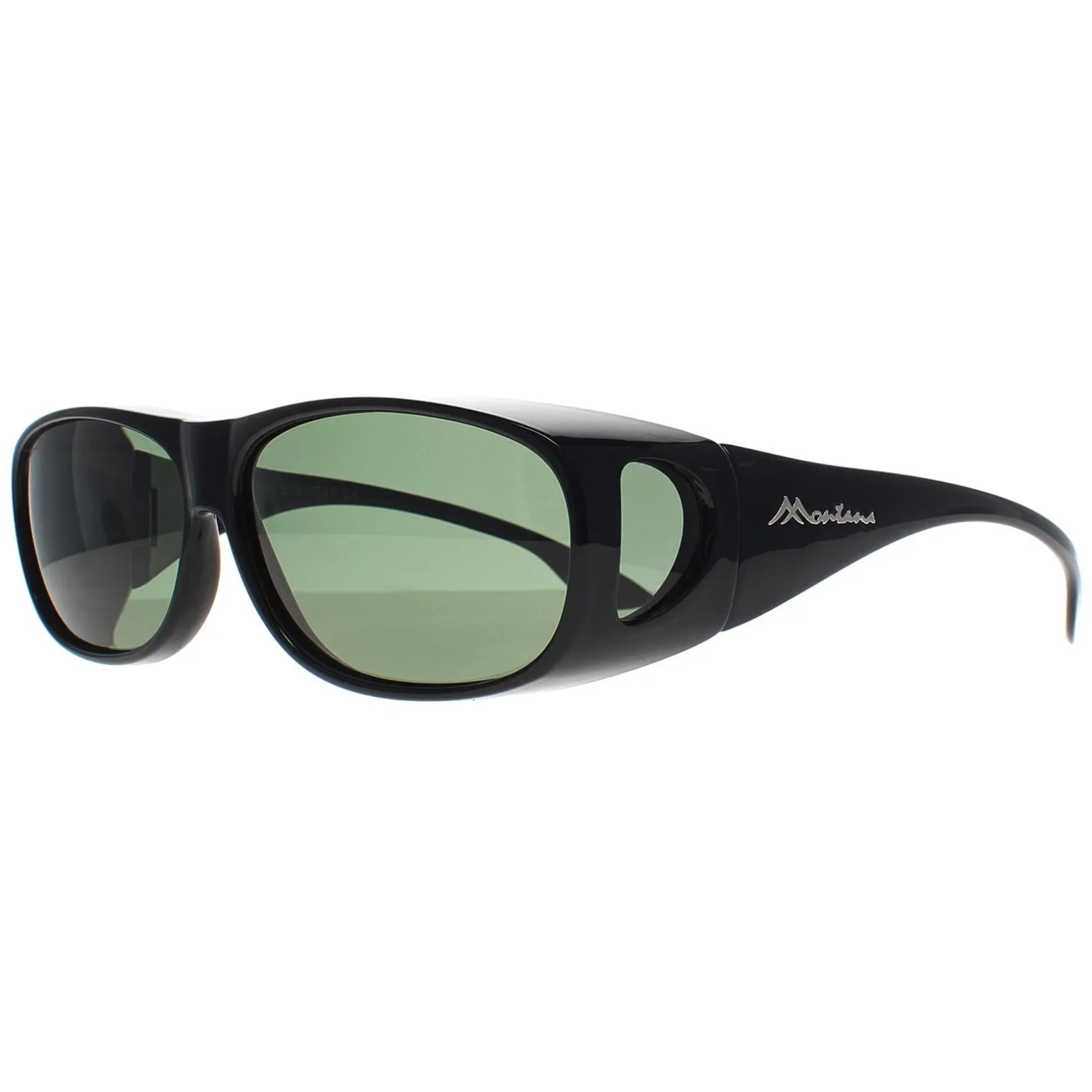 Montana Fit Over Glasses Sunglasses FO2 D Shiny Black G15 Polarized