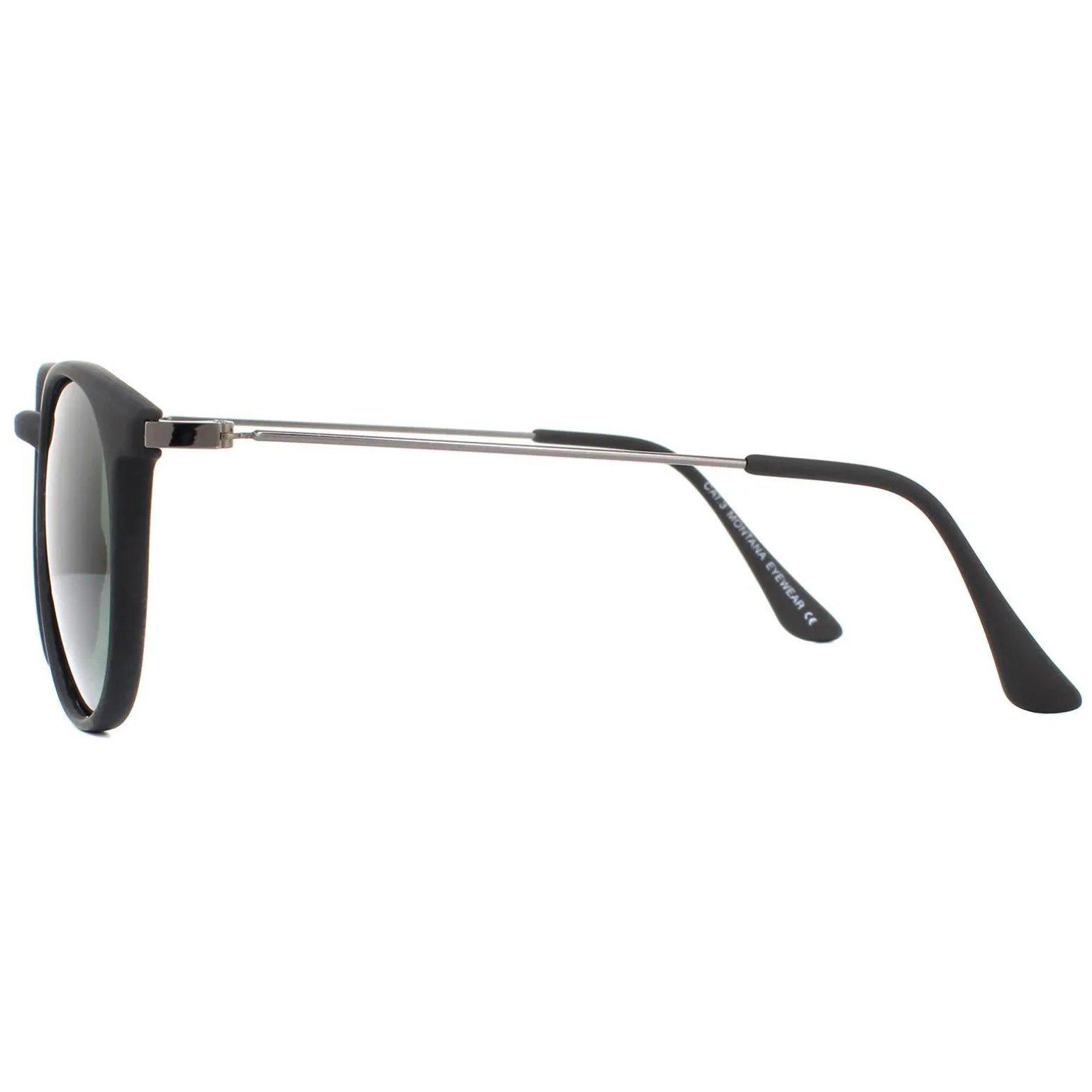 Montana Sunglasses MP33 A Black Rubbertouch G15 Green Polarized