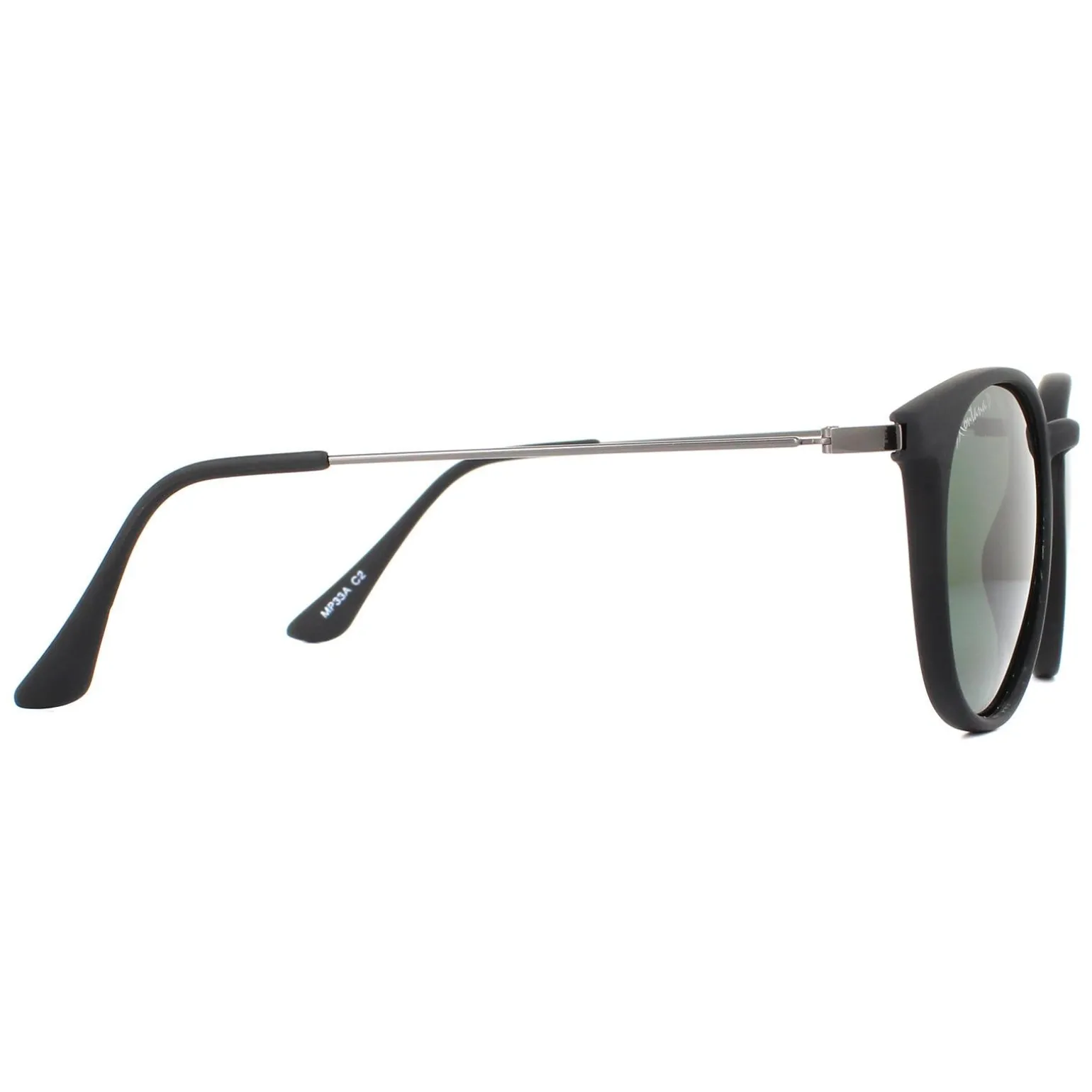 Montana Sunglasses MP33 A Black Rubbertouch G15 Green Polarized